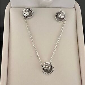 Pandora Sparkling Timeless Silver Halo Jewelry Set